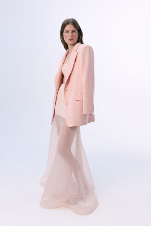Pink three-piece suit